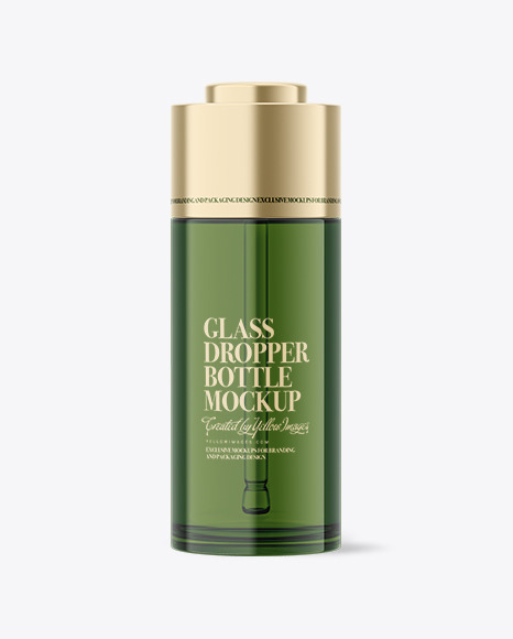 Clear Glass Dropper Bottle Mockup PSD #2