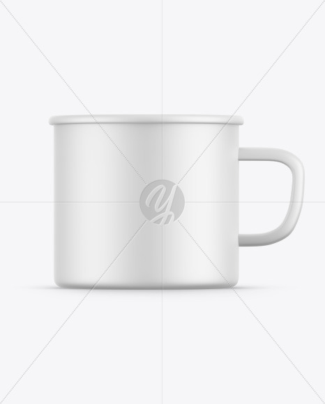 Matte Enamel Cup Mockup PSD #3