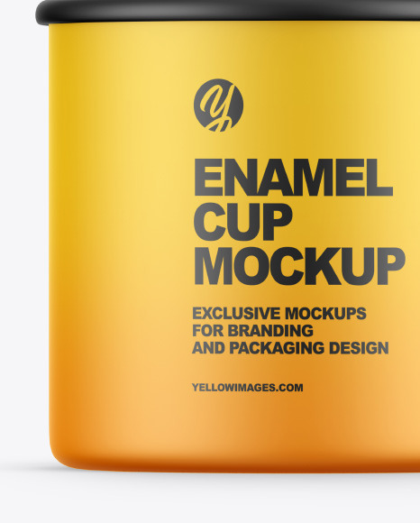 Matte Enamel Cup Mockup PSD #2