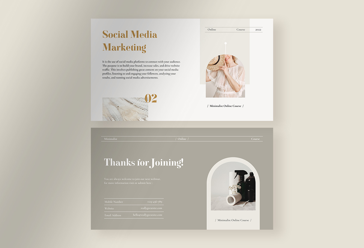 Elegant Minimalist Online Course Presentation
