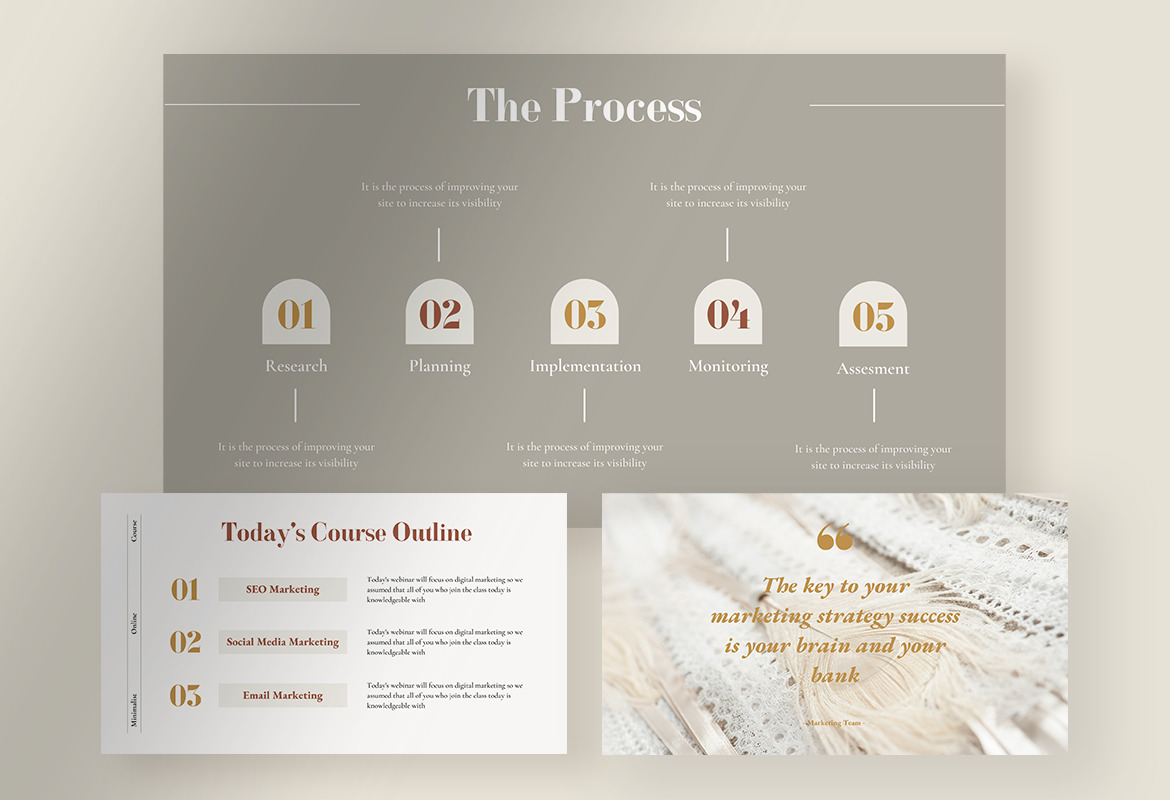 Elegant Minimalist Online Course Presentation