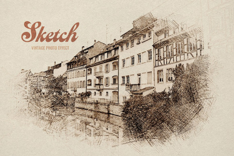 Vintage Sketch Photo Effect