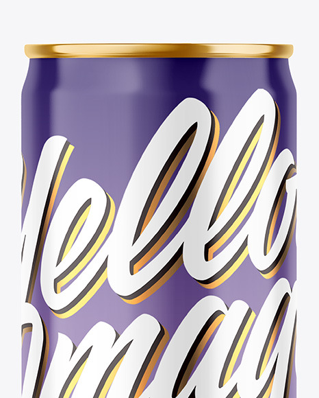 250ml Glossy Drink Can Mockup PSD #1