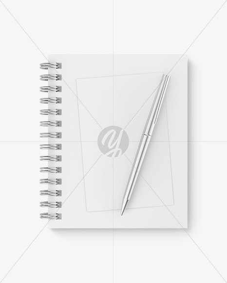 Notebook With Writing Pen Mockup PSD #1