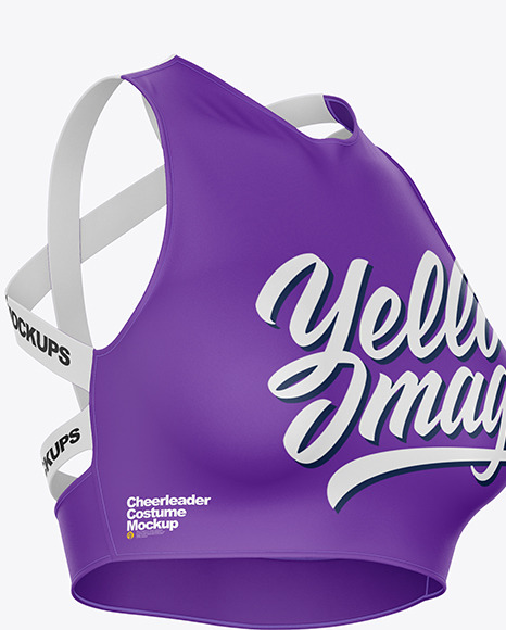 Cheerleader Costume Mockup – Half Side View PSD #2