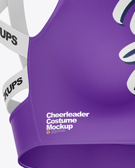 Cheerleader Costume Mockup – Half Side View PSD #1