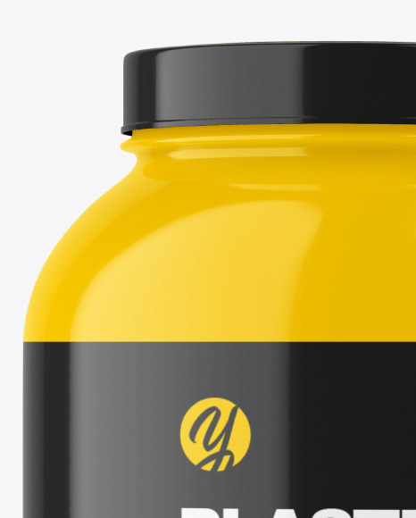 Glossy Plastic Jar Mockup PSD #2