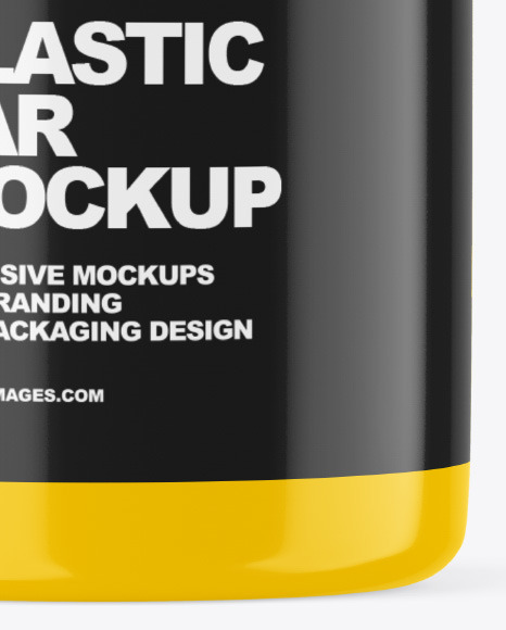 Glossy Plastic Jar Mockup PSD #1