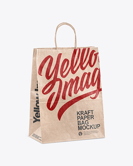 Kraft Paper Shopping Bag Mockup PSD #2