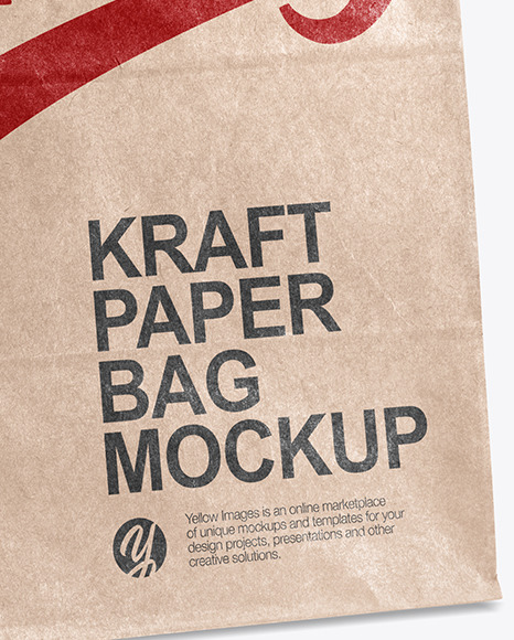 Kraft Paper Shopping Bag Mockup PSD #6