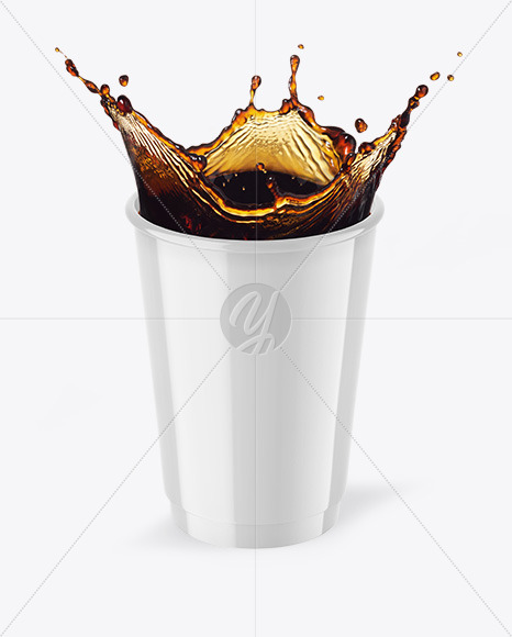 New Free Mockups – Glossy Paper Coffee Cup w/ Splash Mockup – Download Now