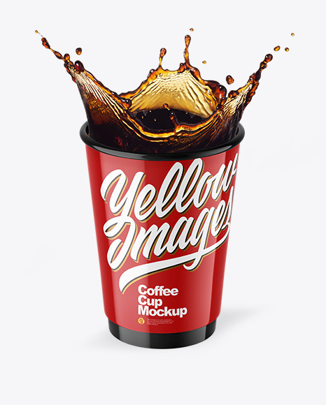 12 Oz Paper Coffee Cup w/ Splash Mockups
