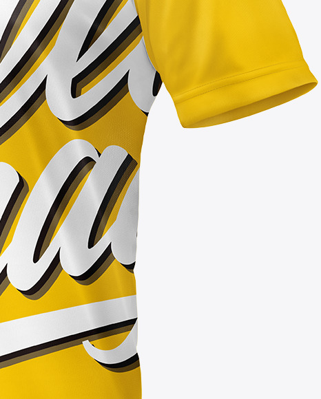 T Shirt with V neck Mockup   Half Side View PSD #5