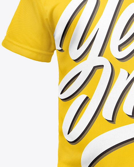 T Shirt with V neck Mockup   Front View PSD #1