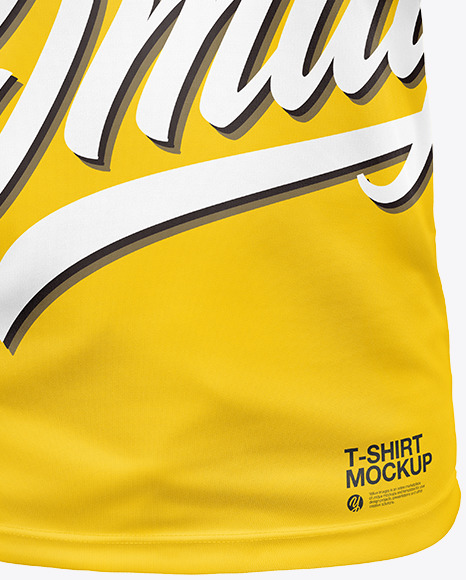 T Shirt with V neck Mockup   Front View PSD #6