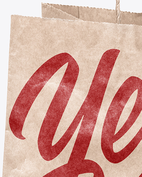 Kraft Paper Shopping Bag Mockup PSD #2