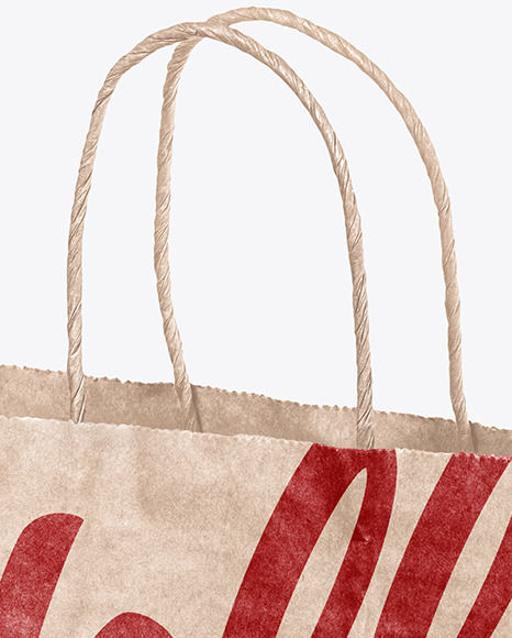 Kraft Paper Shopping Bag Mockup PSD #1
