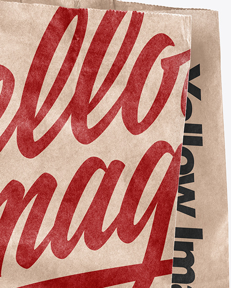 Kraft Paper Shopping Bag Mockup PSD #6