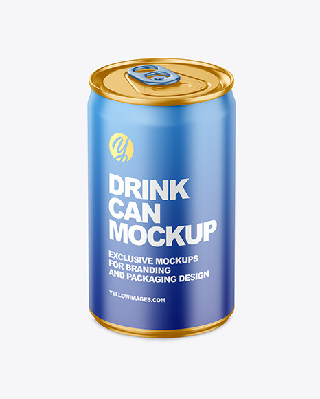 150ml Metallic Drink Can w  Matte Finish Mockup PSD #2