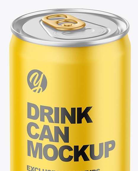 150ml Metallic Drink Can w  Matte Finish Mockup PSD #7