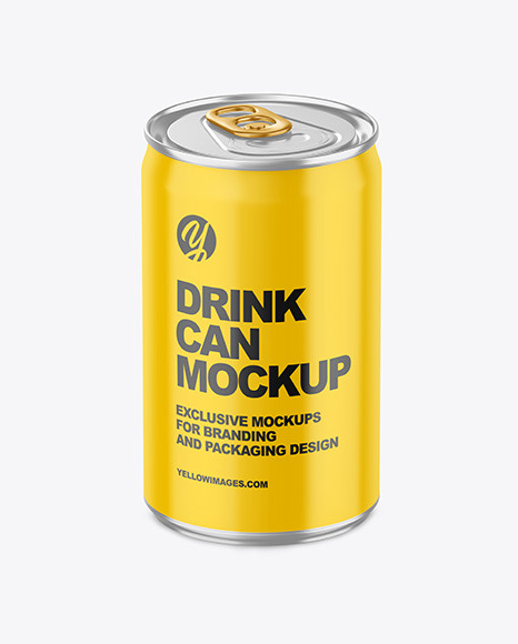 150ml Metallic Drink Can w  Glossy Finish Mockup PSD #2