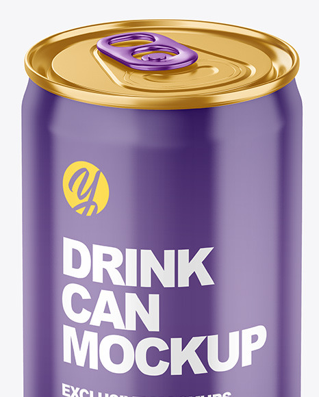 150ml Metallic Drink Can w  Glossy Finish Mockup PSD #4