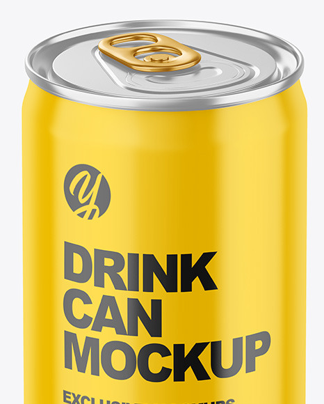 150ml Metallic Drink Can w  Glossy Finish Mockup PSD #6