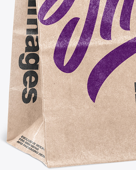 Kraft Paper Shopping Bag Mockup PSD #6