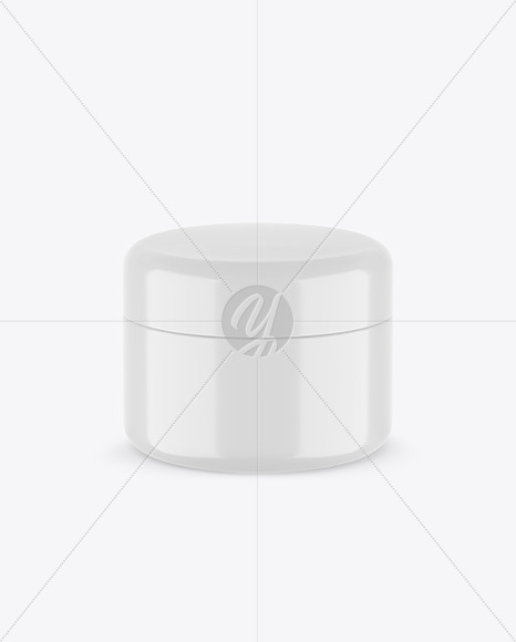 Glossy Cosmetic Jar Mockup PSD #3