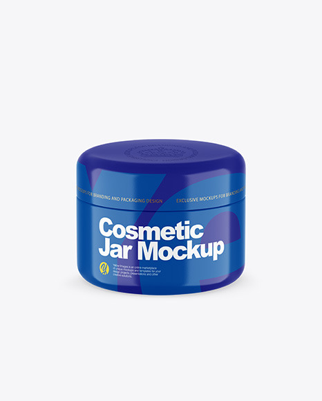 Glossy Cosmetic Jar Mockup PSD #2