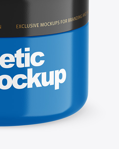 Glossy Cosmetic Jar Mockup PSD #6