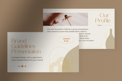 Beige Simple Geometric Brand Guidelines Presentation Canva