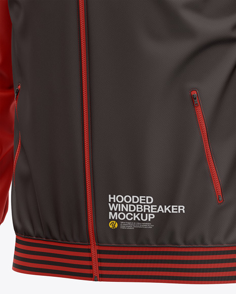 Hooded Windbreaker Mockup sportswear 11960