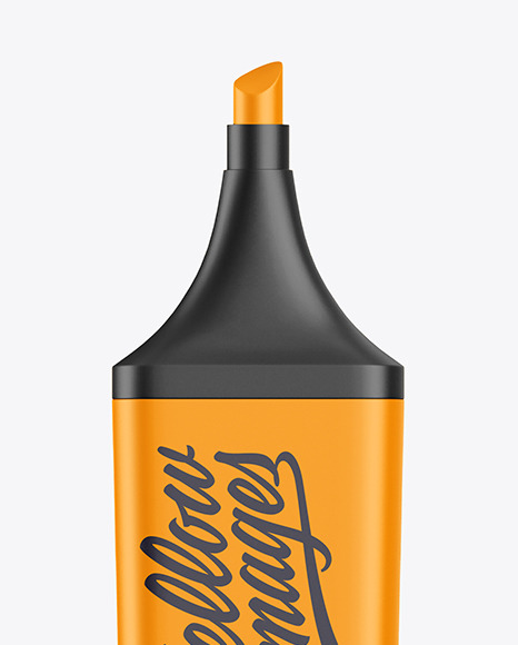 Opened Highlighter Pen Mockup PSD #2