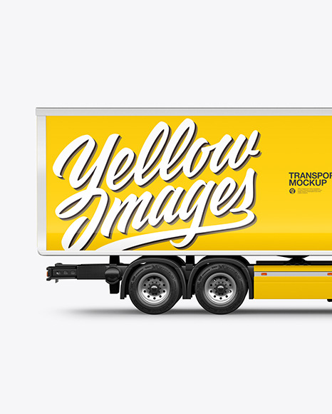 Box Truck Mockup   Side View PSD #2