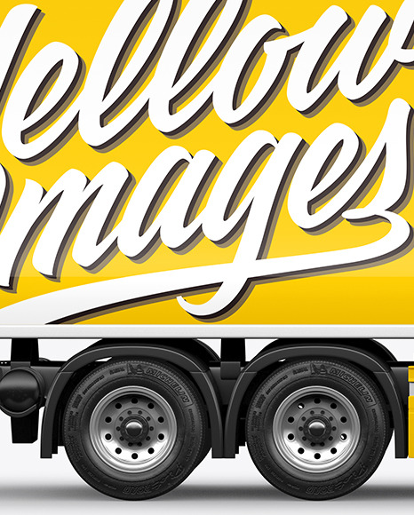 Box Truck Mockup   Side View PSD #1