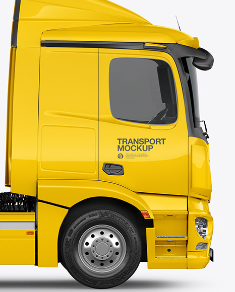 Box Truck Mockup   Side View PSD #6