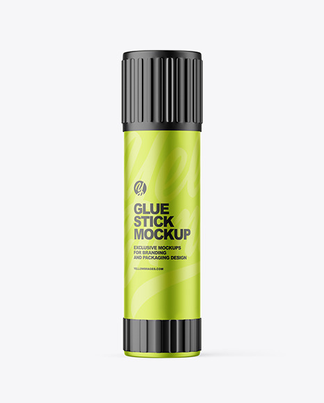 Matte Metallic Glue Stick Mockup PSD #2