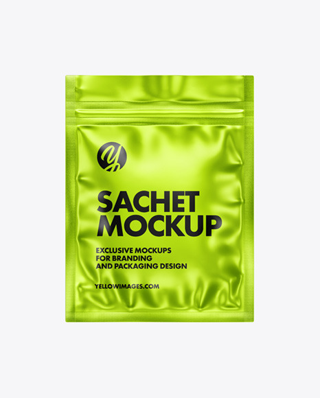 Metallic Sachet Mockup