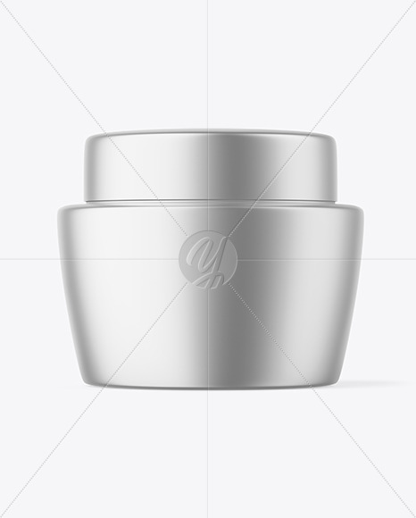 Matte Metallic Cosmetic Jar Mockup PSD #3
