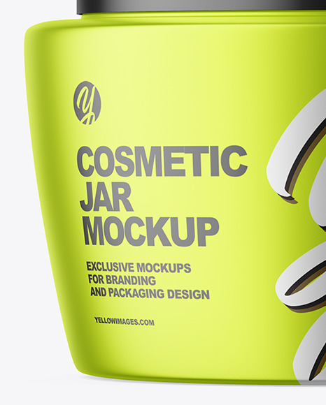 Matte Metallic Cosmetic Jar Mockup PSD #2