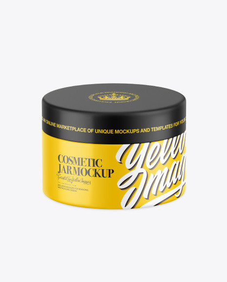 Glossy Cosmetic Jar Mockup