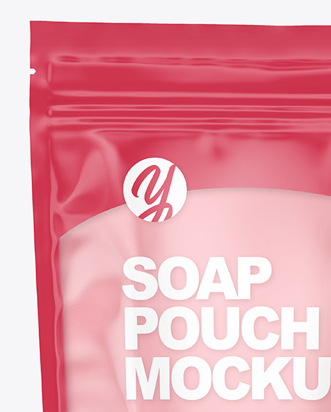 Clear Plastic Pouch w  Liquid Soap Mockup PSD #1