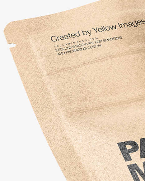Matte Kraft Pouch Mockup PSD #2