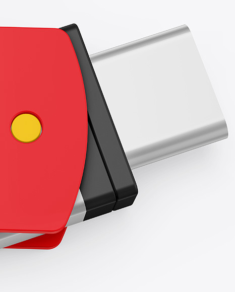USB Type C Flash Drive Mockup PSD #1
