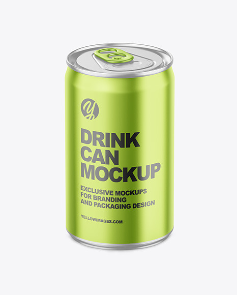 150ml Matte Metallic Drink Can Mockup