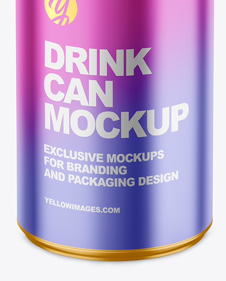 150ml Matte Metallic Drink Can Mockup PSD #6