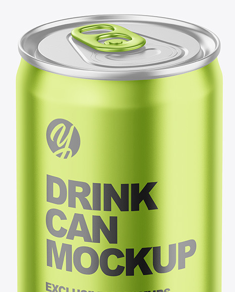 150ml Matte Metallic Drink Can Mockup PSD #7
