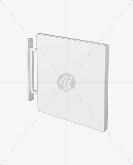 Metallic Signboard Mockup PSD #3