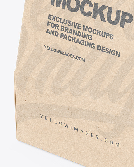 Opened Kraft Paper Mailing Box Mockup PSD #1